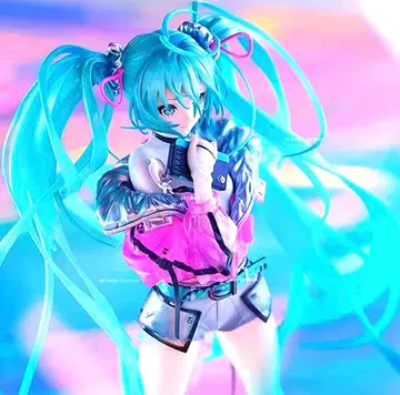 하츠네 미쿠 피규어 핑크 실버