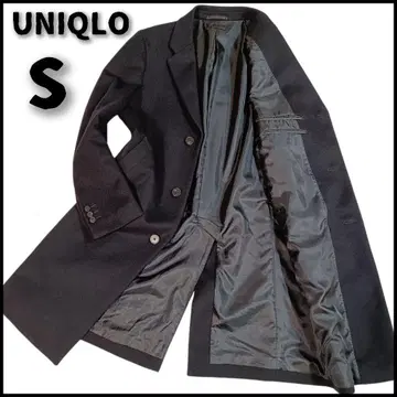 컨디션 최상 UNIQLO 유니클로 체스터 코트 캐시미어 블렌드 네이비 S