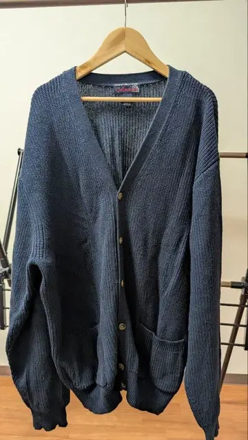 네이비 리브 가디건