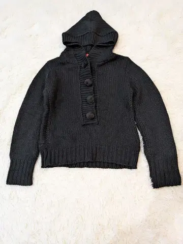 tipster 후드 부착 니트 스웨터 다크 그레이 L 사이즈