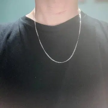 실버 925 각인 있음 목걸이 길이 60cm 두께 2mm