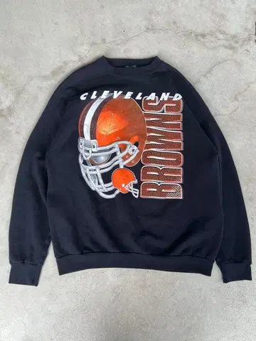 [ 90s ] TULTEX 맨투맨 CLEVELAND BROWNS 블랙