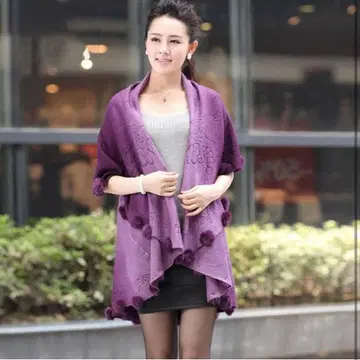 코디건 소매 달린 스톨 코트 스톨 3way 퍼 모자 꽁지