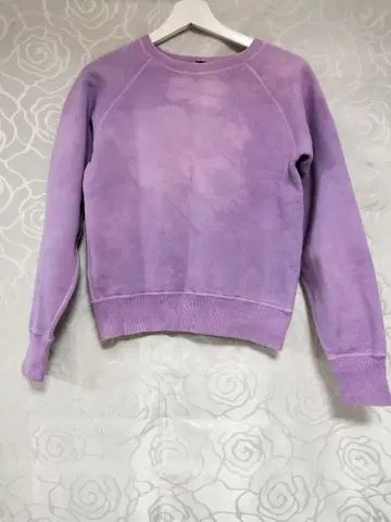 오라리 AURALEE 퍼플 맨투맨 트레이닝복