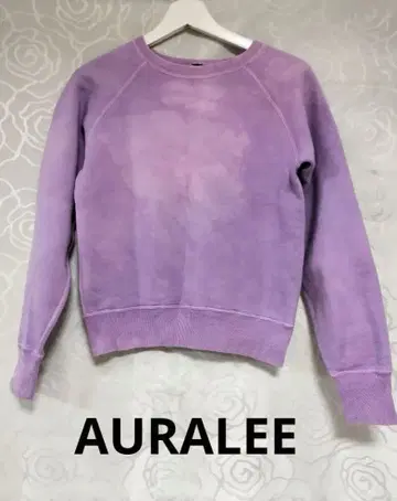 오라리 AURALEE 퍼플 맨투맨 트레이닝복 론 헤르만 별주