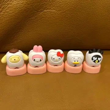 산리오 캐릭터즈 다 함께 되자! 치아 5종 세미 컴프 세트