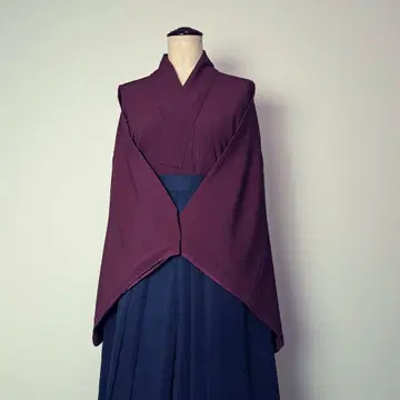 궁도 기모노 와인 레드 버건디 기모노