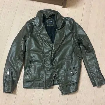 ZARA 다크 그린 라이더 자켓 M