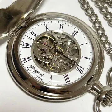 라폴 Rapport 수동 와인딩 회중시계 컴팩트 체인 포함