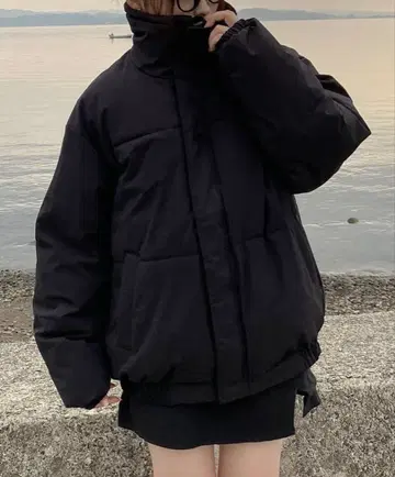 PICSAS 오버 사이즈 하이넥 볼륨 패딩 자켓 미사용