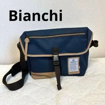 [ 비앙키 Bianchi ] 네이비 나일론 숄더백 출퇴근 통학