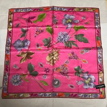 할인 LEONARD 실크코튼 미니 스카프 손수건 약 60cm 새상품