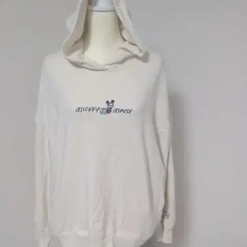 유니클로 미키마우스 후드 부착 후드티 아이보리