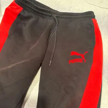 PUMA 조거 팬츠 블랙/레드