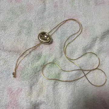 [ 미착용 ] HARE 루프 타이 목걸이 골드