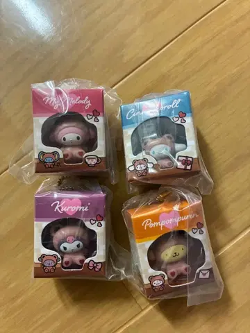 산리오 미니어처 패키지 참 4개 세트