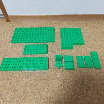 그린 컬러 레고 블록 세트