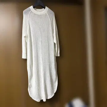 JEANASIS 화이트 롱 니트 원피스 F