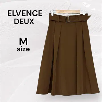 엘베스두 새상품급 플레어 스커트 브라운 미디 스커트 M 브라운