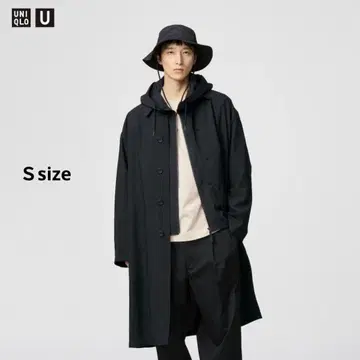 오버 사이즈 스텐 칼라 코트 블랙 유니클로 유