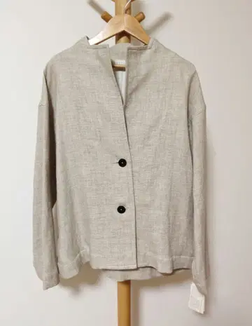 미사용 프리스틴 린넨코튼 이중직 자켓