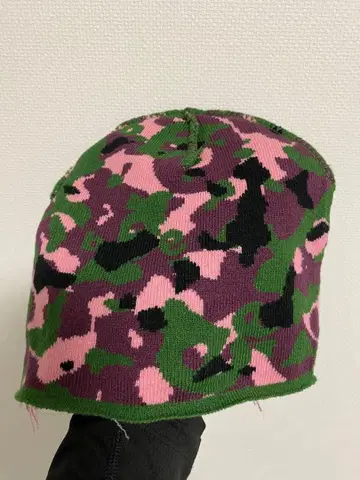 b.Eautiful 카모플라쥬 카모플라쥬 리버서블 니트 모자 비니