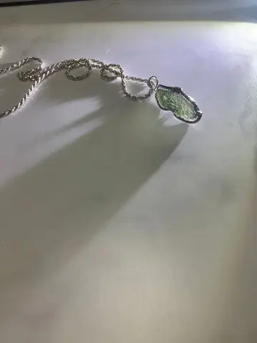 몰다바이트 펜던트 탑 실버 925 체인 포함 60cm