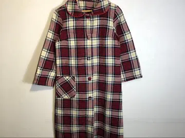 노브랜드 체크 무늬 롱 코트