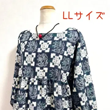 기모노 리메이크 No.3192 LL 사이즈 의 돌먼 원피스