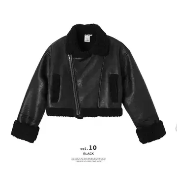 x-girl 블랙 보아 자켓 S