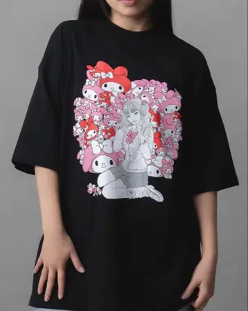 이토 준지 x 산리오 캐릭터즈 토미에 갸루 마이멜로디 T셔츠 L 사이즈