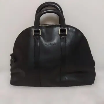 아네스베 보야주 가죽 핸드백 블랙 로고