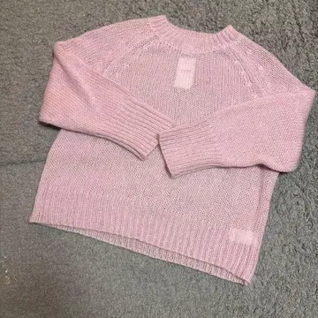 [ 새상품 미사용 ] 스픽 앤 스팬 모헤어 혼방 루즈 니트 핑크