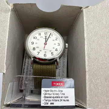 새상품 TIMEX 타이맥스 위켄더 손목시계 24시간 표시 올리브