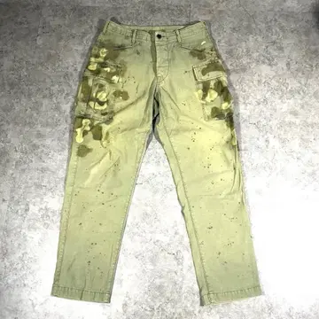 레어 COMIC BAND ORCHESTRA 페인트 카고 팬츠 밀리터리