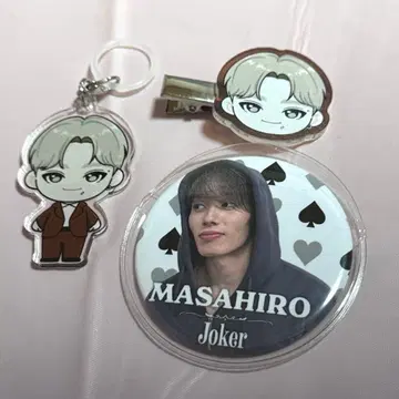 초특급 마사히로 Joker 캔뱃지 헤어 클립 메지루시 참