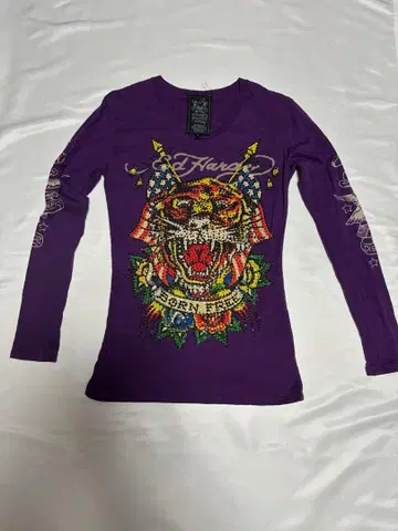 에드하디 ed hardy 여성용 큐빅 롱T 타이거