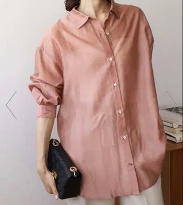 새상품 르 쿠르 블랑 시어 오버 레귤러 카라 셔츠