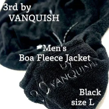 [ 3rd by VANQUISH ] 남성용 보아 플리스 자켓 BK L
