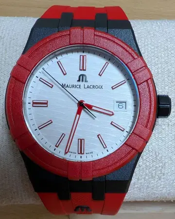 모리스라크로와 아이콘 타이 손목시계 쿼츠 레드/블랙