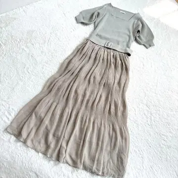 [컨디션 최상] RESEXXY 2WAY 마조리카 플리츠 니트 원피스 세트