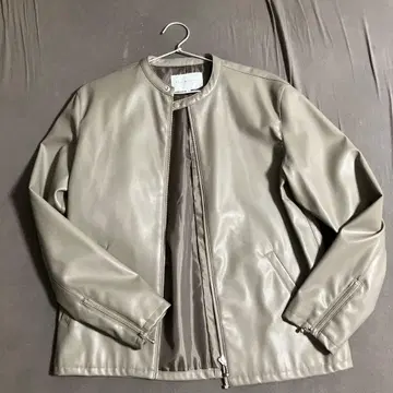 A DAY IN THE LIFE 그레이 가죽 자켓 M