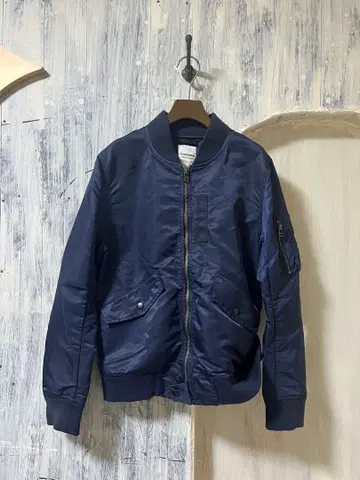 COMMONWARE MA-1 플라이트 자켓 46 네이비