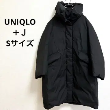 유니클로 +J 하이브리드 다운 코트 S 사이즈 블랙