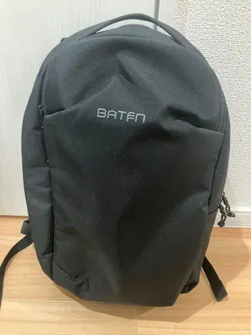 BATEN 블랙 백팩 우천 커버 포함