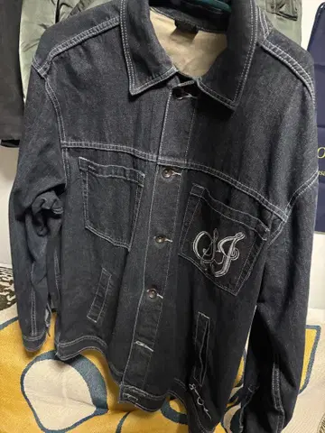 [ 초레어 ] Sean John 다크 데님 긴팔 셔츠 데님 자켓