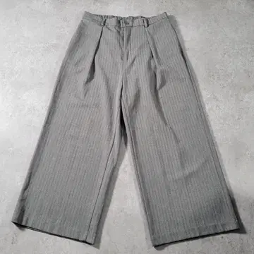 [ 새상품급 ] ZARA 와이드 팬츠 헤링본 그레이 ( L )