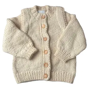 [ 가격 인하 가능 ] 에트레토쿄 숄더 턱 핸드 니트 가디건