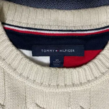 TOMMY HILFIGER 아이보리 케이블 니트 XS