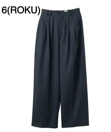 새상품급 roku 6 로쿠 턱 팬츠 네이비 38 사이즈
